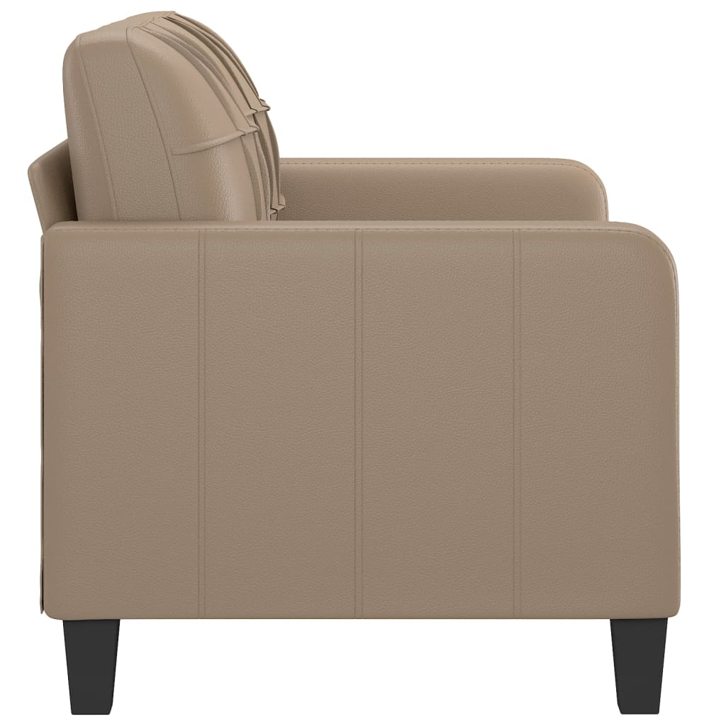 Tweezitsbank 120 cm kunstleer cappuccinokleurig is nu te koop bij PeponiXL, paradijselijk wonen!