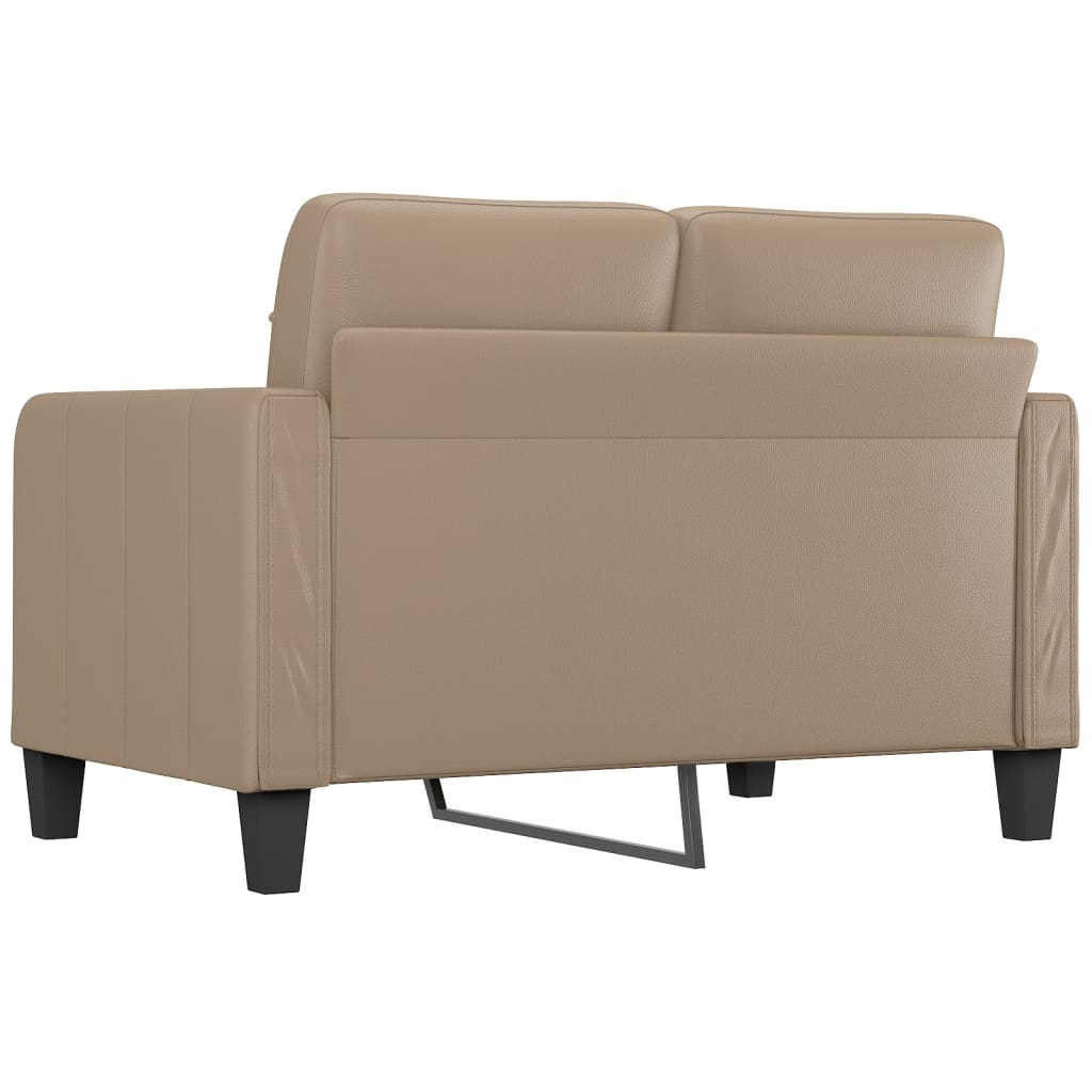 Tweezitsbank 120 cm kunstleer cappuccinokleurig is nu te koop bij PeponiXL, paradijselijk wonen!