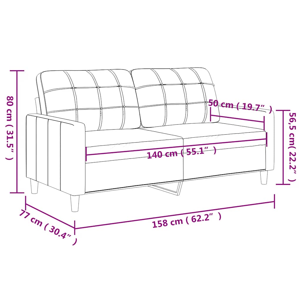 Tweezitsbank 140 cm kunstleer zwart is nu te koop bij PeponiXL, paradijselijk wonen!