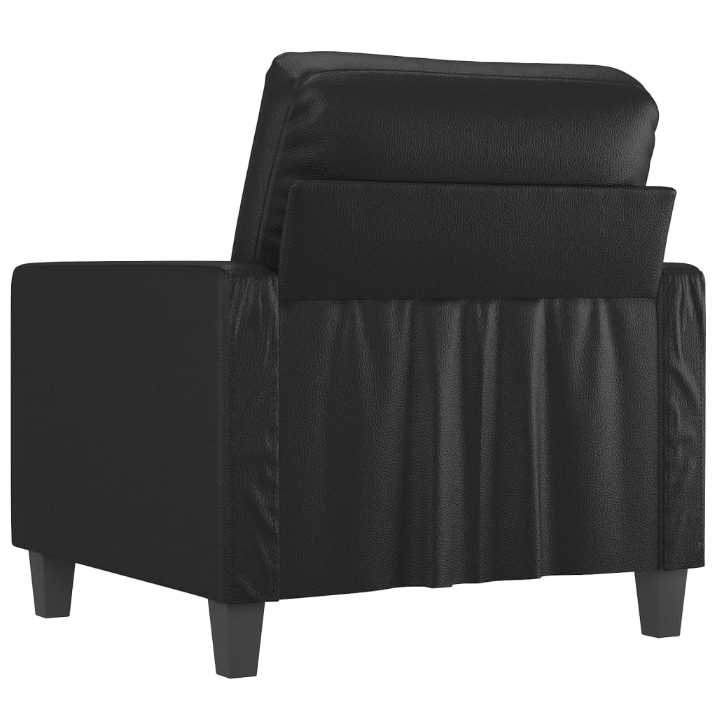 Fauteuil 60 cm kunstleer zwart is nu te koop bij PeponiXL, paradijselijk wonen!