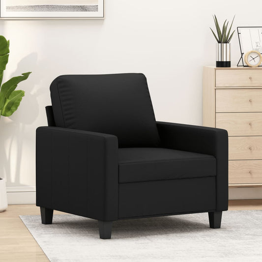 Fauteuil 60 cm kunstleer zwart is nu te koop bij PeponiXL, paradijselijk wonen!