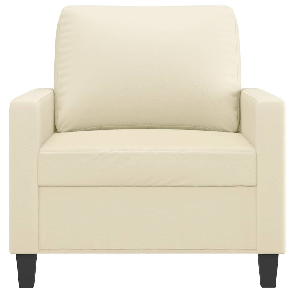 Fauteuil 60 cm kunstleer crèmekleurig is nu te koop bij PeponiXL, paradijselijk wonen!