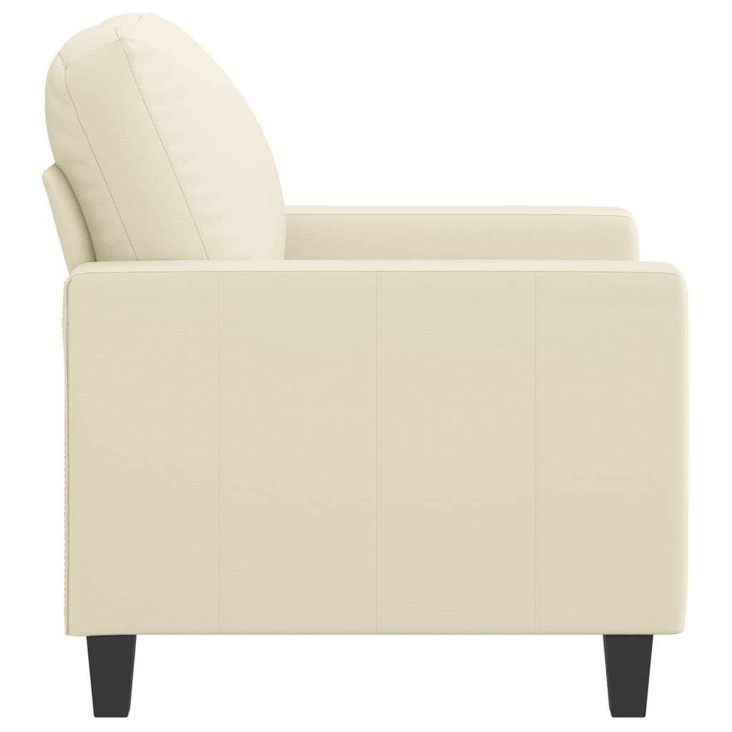 Fauteuil 60 cm kunstleer crèmekleurig is nu te koop bij PeponiXL, paradijselijk wonen!