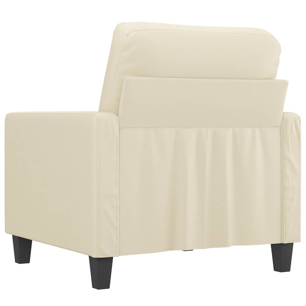 Fauteuil 60 cm kunstleer crèmekleurig is nu te koop bij PeponiXL, paradijselijk wonen!
