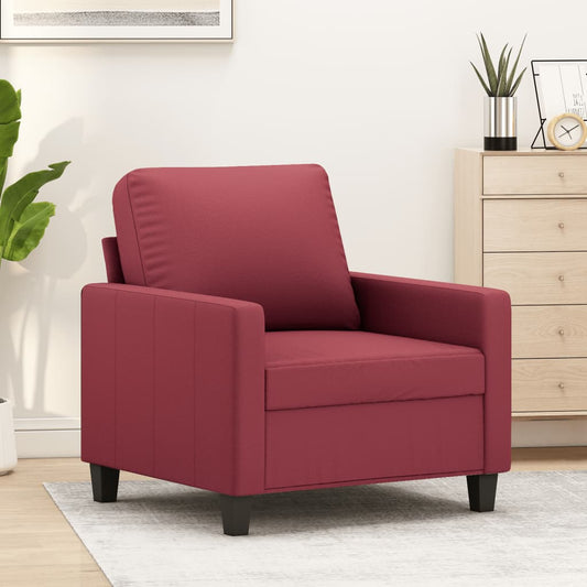 Fauteuil 60 cm kunstleer wijnrood is nu te koop bij PeponiXL, paradijselijk wonen!