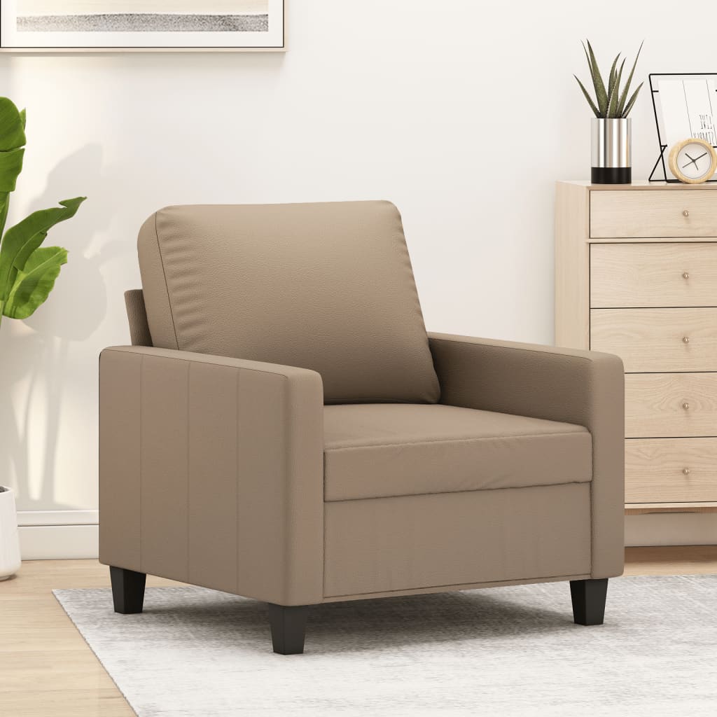 Fauteuil 60 cm kunstleer cappuccinokleurig is nu te koop bij PeponiXL, paradijselijk wonen!