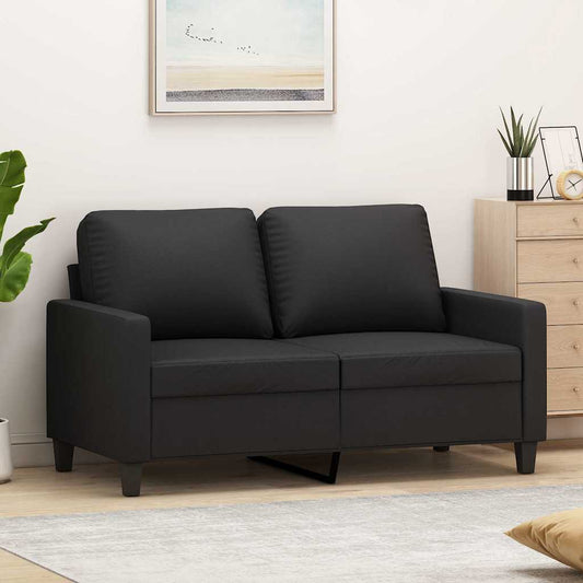 Tweezitsbank 120 cm kunstleer zwart is nu te koop bij PeponiXL, paradijselijk wonen!