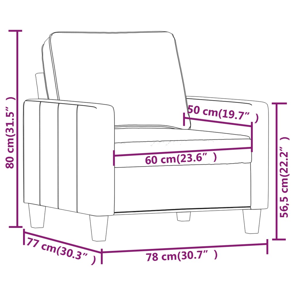 Fauteuil 60 cm stof donkergrijs is nu te koop bij PeponiXL, paradijselijk wonen!