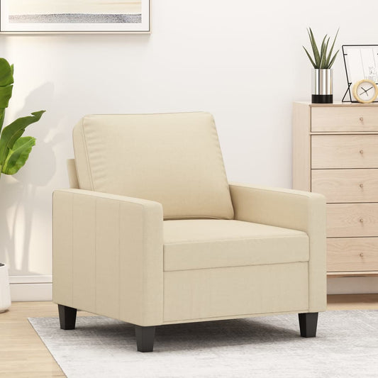 Fauteuil 60 cm stof crèmekleurig is nu te koop bij PeponiXL, paradijselijk wonen!