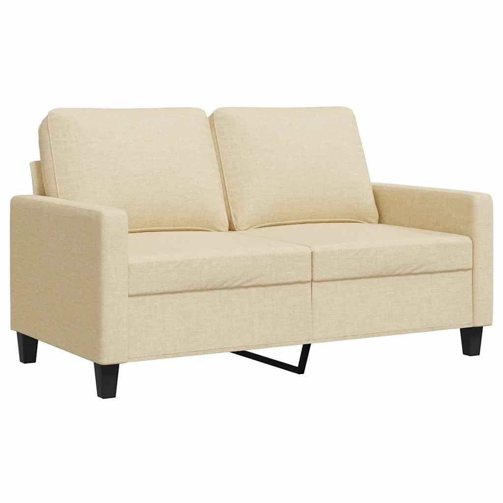 Tweezitsbank 120 cm stof crèmekleurig is nu te koop bij PeponiXL, paradijselijk wonen!