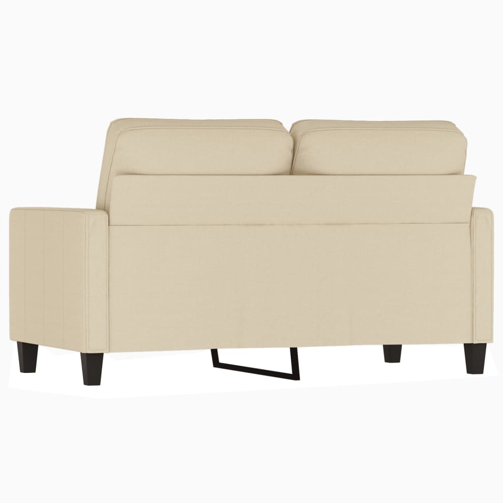 Tweezitsbank 120 cm stof crèmekleurig is nu te koop bij PeponiXL, paradijselijk wonen!