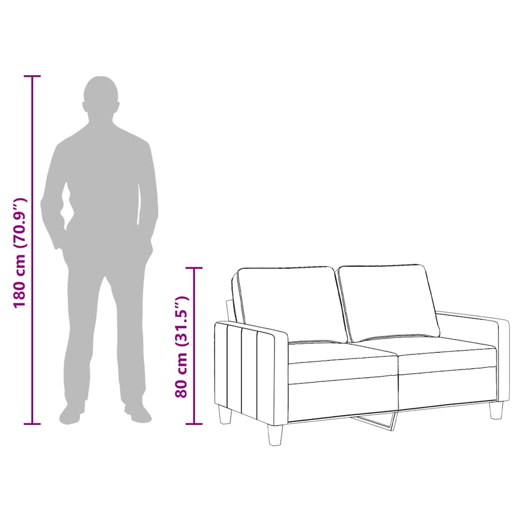 Tweezitsbank 120 cm stof zwart is nu te koop bij PeponiXL, paradijselijk wonen!