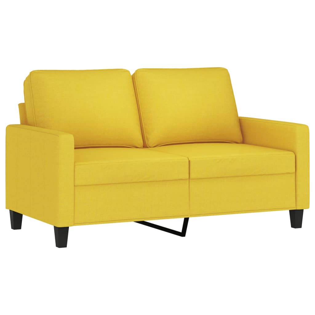 Tweezitsbank 120 cm stof lichtgeel is nu te koop bij PeponiXL, paradijselijk wonen!