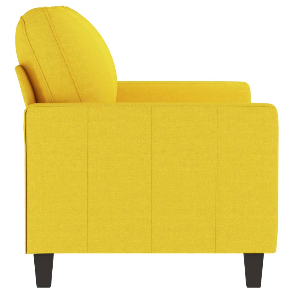 Tweezitsbank 120 cm stof lichtgeel is nu te koop bij PeponiXL, paradijselijk wonen!