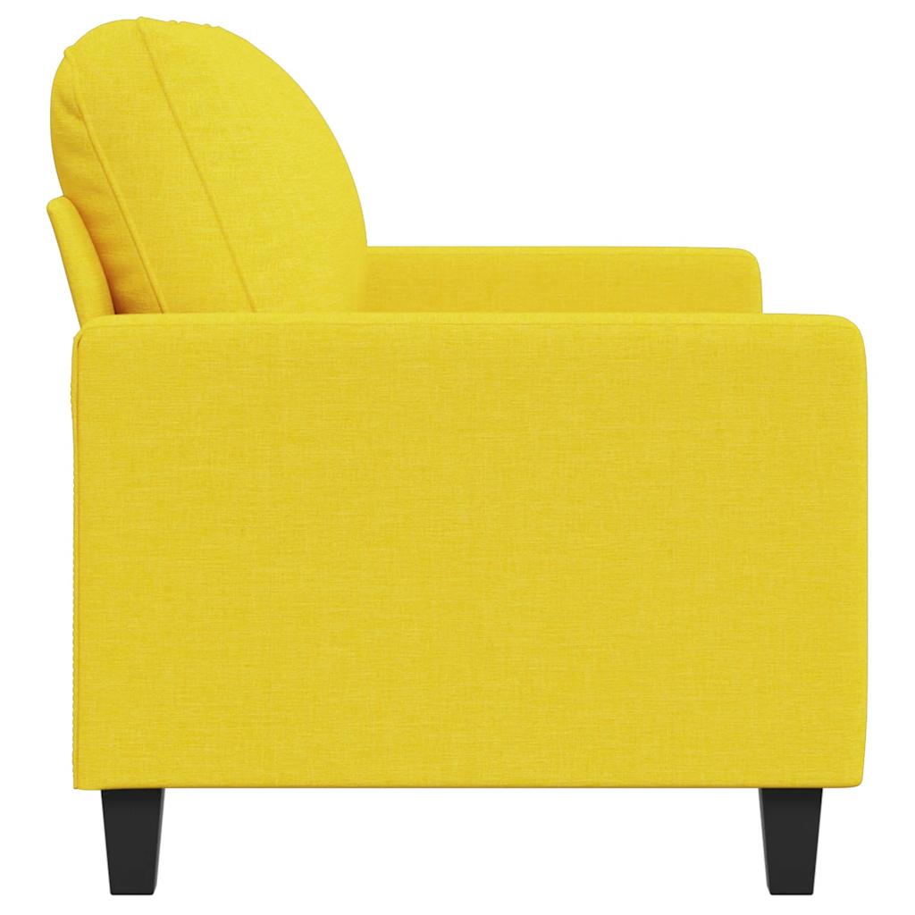 Tweezitsbank 120 cm stof lichtgeel is nu te koop bij PeponiXL, paradijselijk wonen!