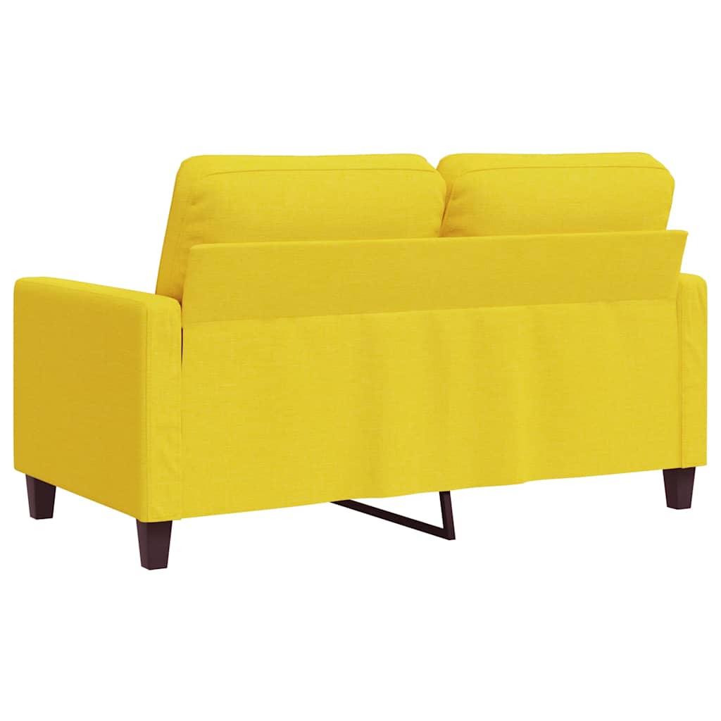 Tweezitsbank 120 cm stof lichtgeel is nu te koop bij PeponiXL, paradijselijk wonen!