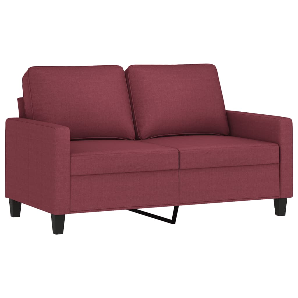 Tweezitsbank 120 cm stof wijnrood is nu te koop bij PeponiXL, paradijselijk wonen!