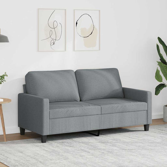 Tweezitsbank 140 cm stof lichtgrijs is nu te koop bij PeponiXL, paradijselijk wonen!