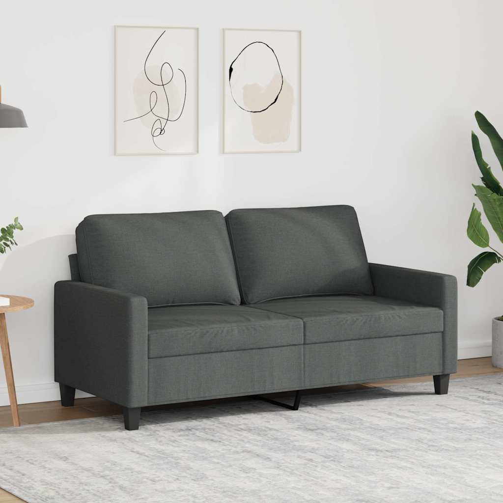 Tweezitsbank 140 cm stof donkergrijs is nu te koop bij PeponiXL, paradijselijk wonen!