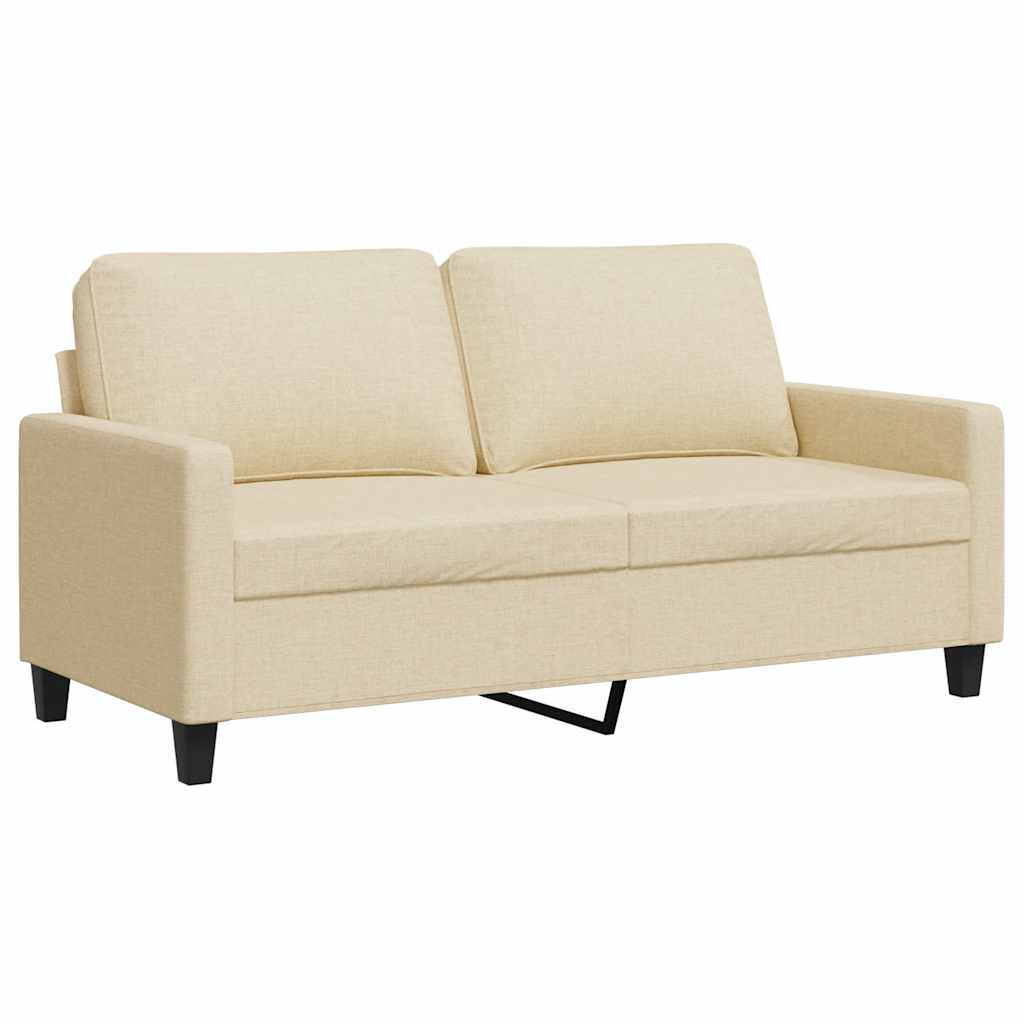 Tweezitsbank 140 cm stof crèmekleurig is nu te koop bij PeponiXL, paradijselijk wonen!