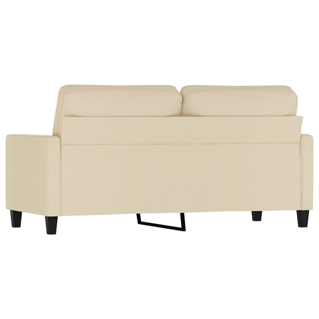 Tweezitsbank 140 cm stof crèmekleurig is nu te koop bij PeponiXL, paradijselijk wonen!