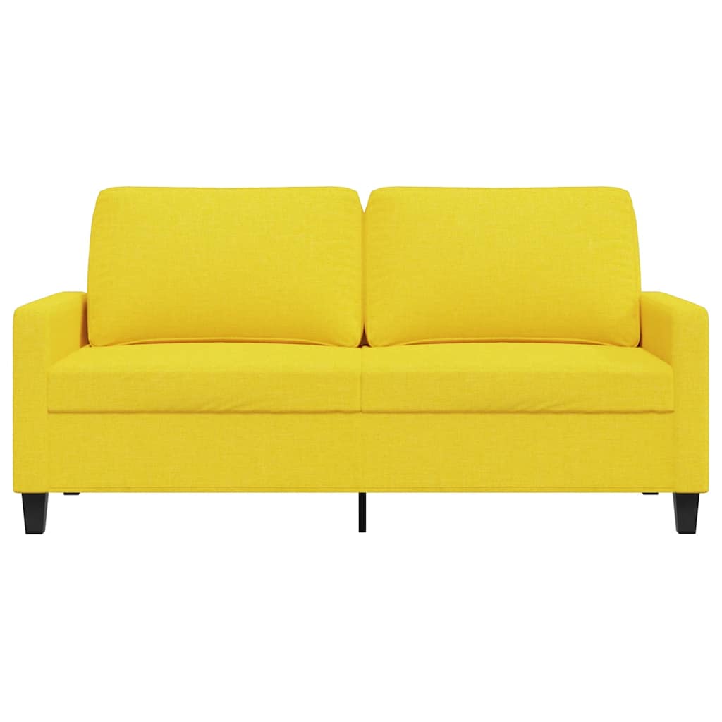 Tweezitsbank 140 cm stof lichtgeel is nu te koop bij PeponiXL, paradijselijk wonen!