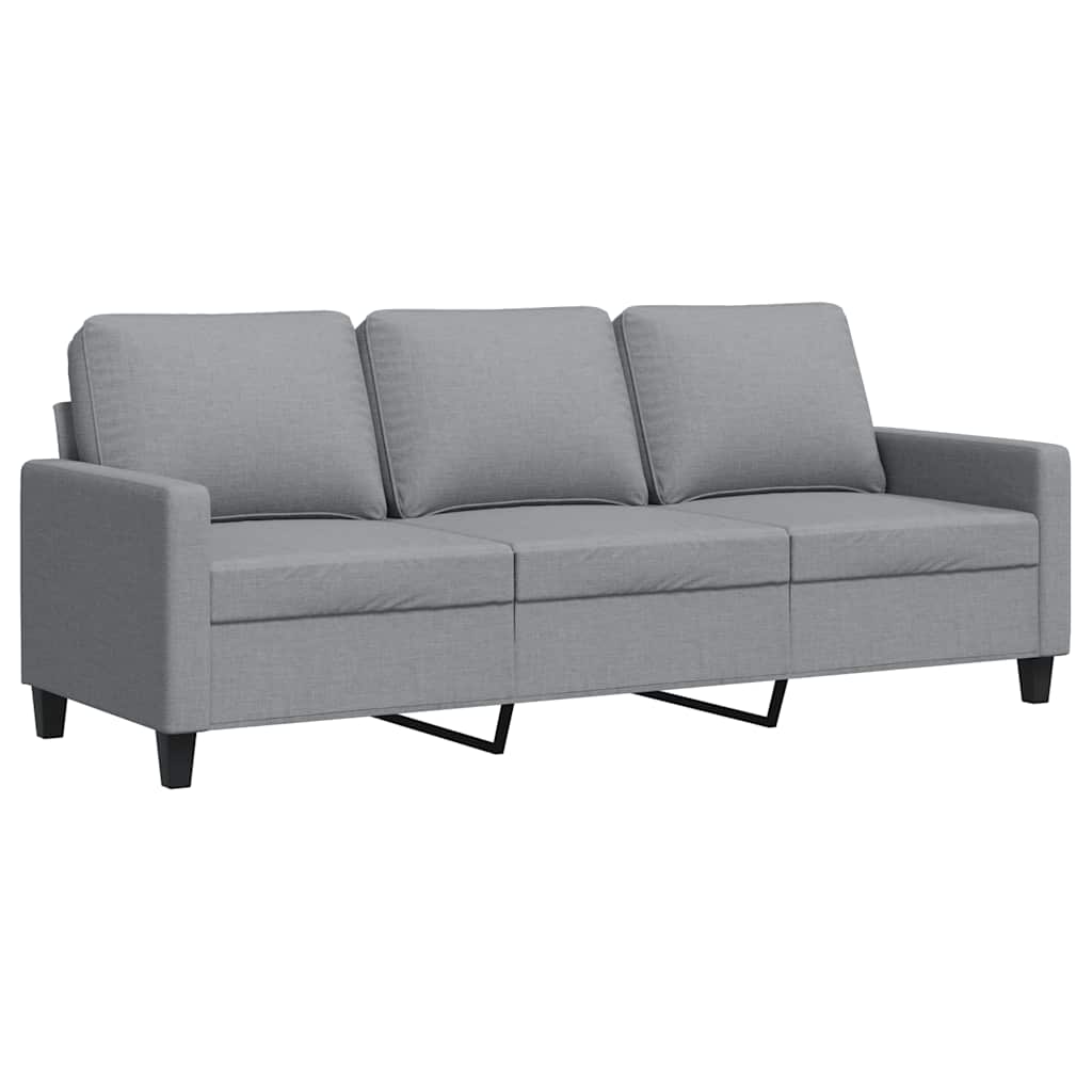 Driezitsbank 180 cm stof lichtgrijs is nu te koop bij PeponiXL, paradijselijk wonen!