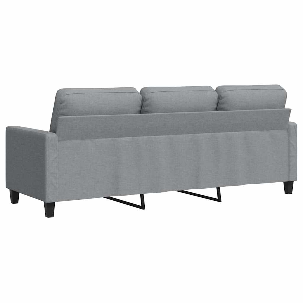 Driezitsbank 180 cm stof lichtgrijs is nu te koop bij PeponiXL, paradijselijk wonen!