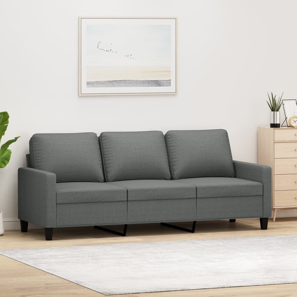 Driezitsbank 180 cm stof donkergrijs is nu te koop bij PeponiXL, paradijselijk wonen!