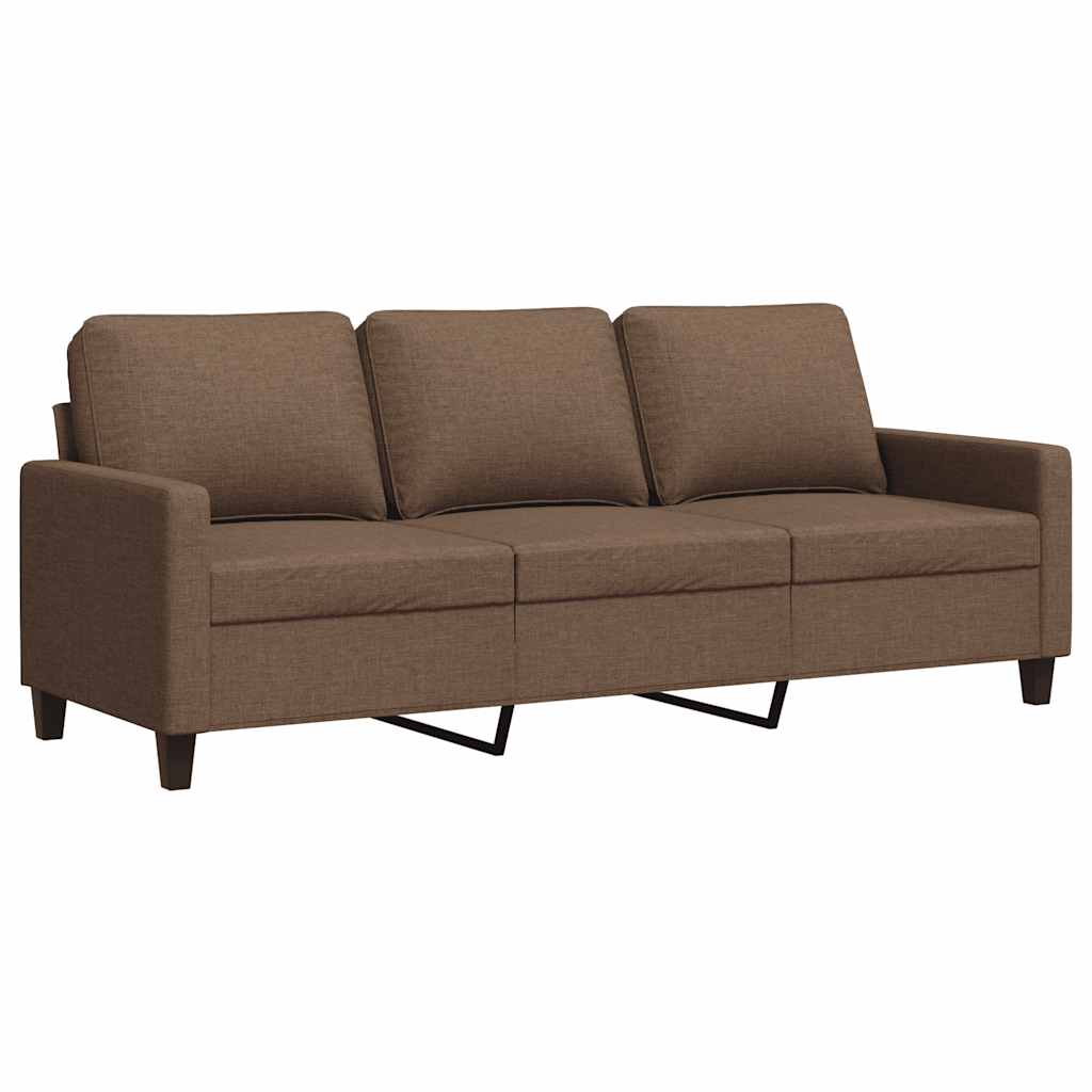 Driezitsbank 180 cm stof bruin is nu te koop bij PeponiXL, paradijselijk wonen!
