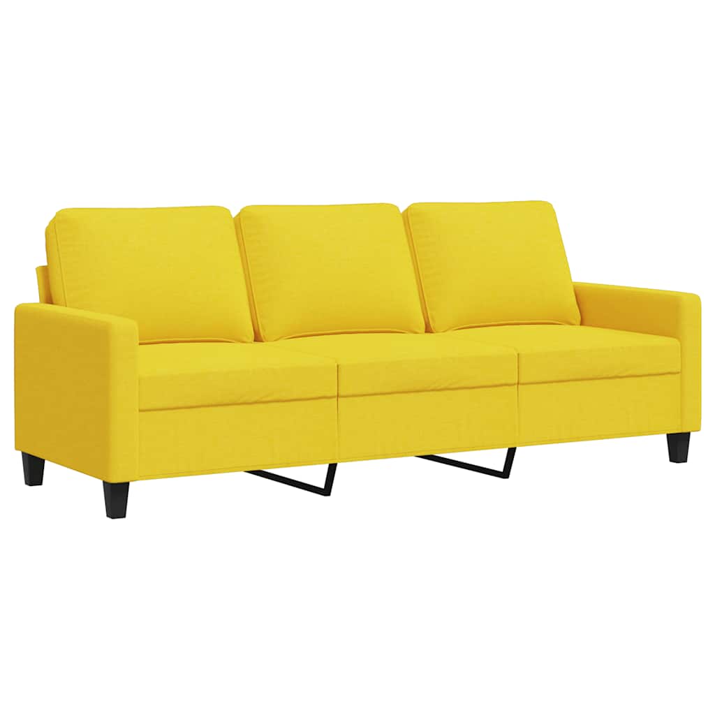 Driezitsbank 180 cm stof lichtgeel is nu te koop bij PeponiXL, paradijselijk wonen!