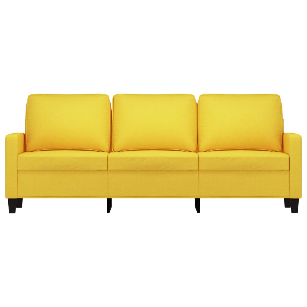 Driezitsbank 180 cm stof lichtgeel is nu te koop bij PeponiXL, paradijselijk wonen!