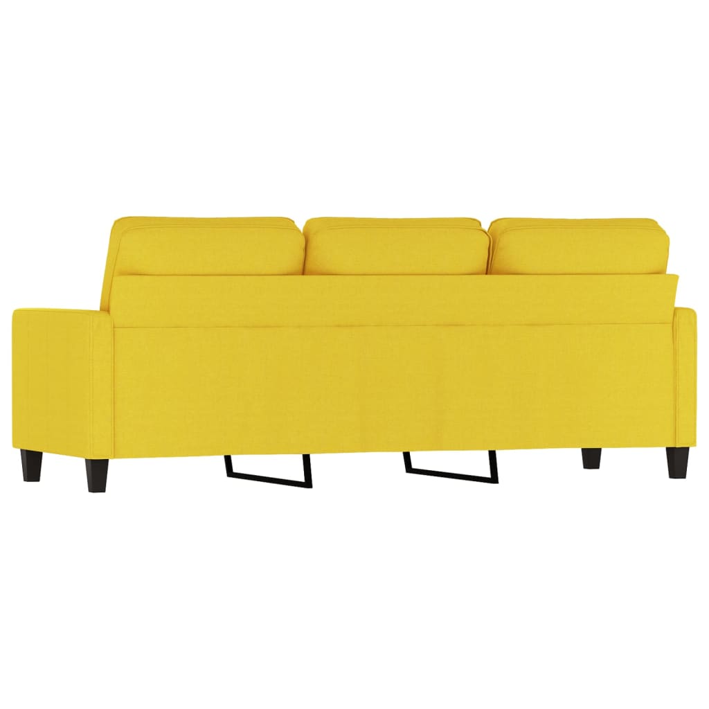 Driezitsbank 180 cm stof lichtgeel is nu te koop bij PeponiXL, paradijselijk wonen!