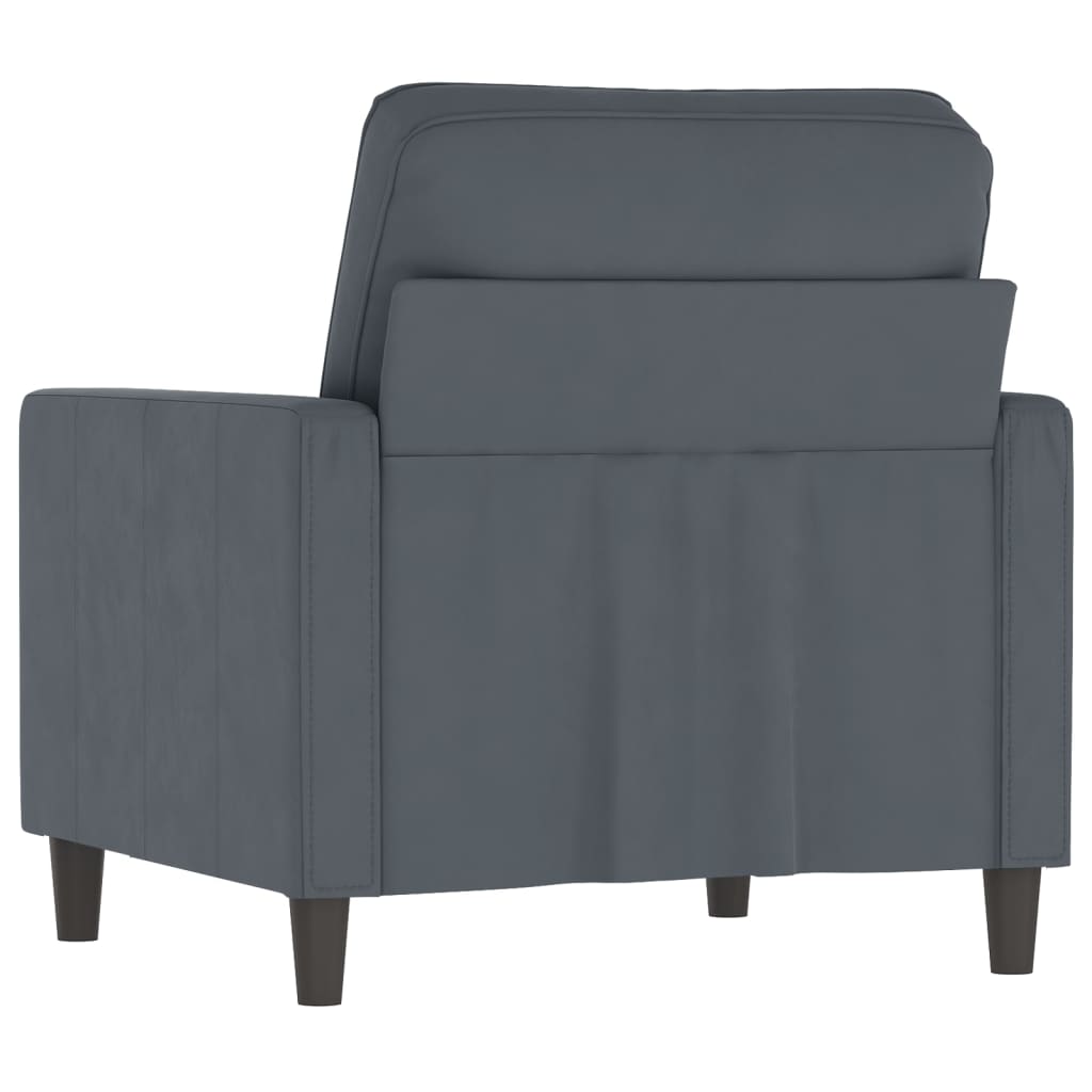 Fauteuil 60 cm fluweel donkergrijs is nu te koop bij PeponiXL, paradijselijk wonen!