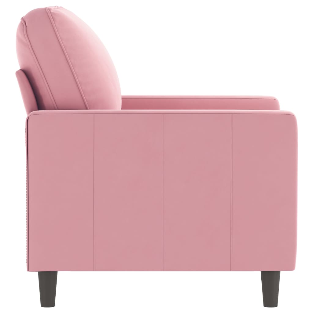 Fauteuil 60 cm fluweel roze is nu te koop bij PeponiXL, paradijselijk wonen!