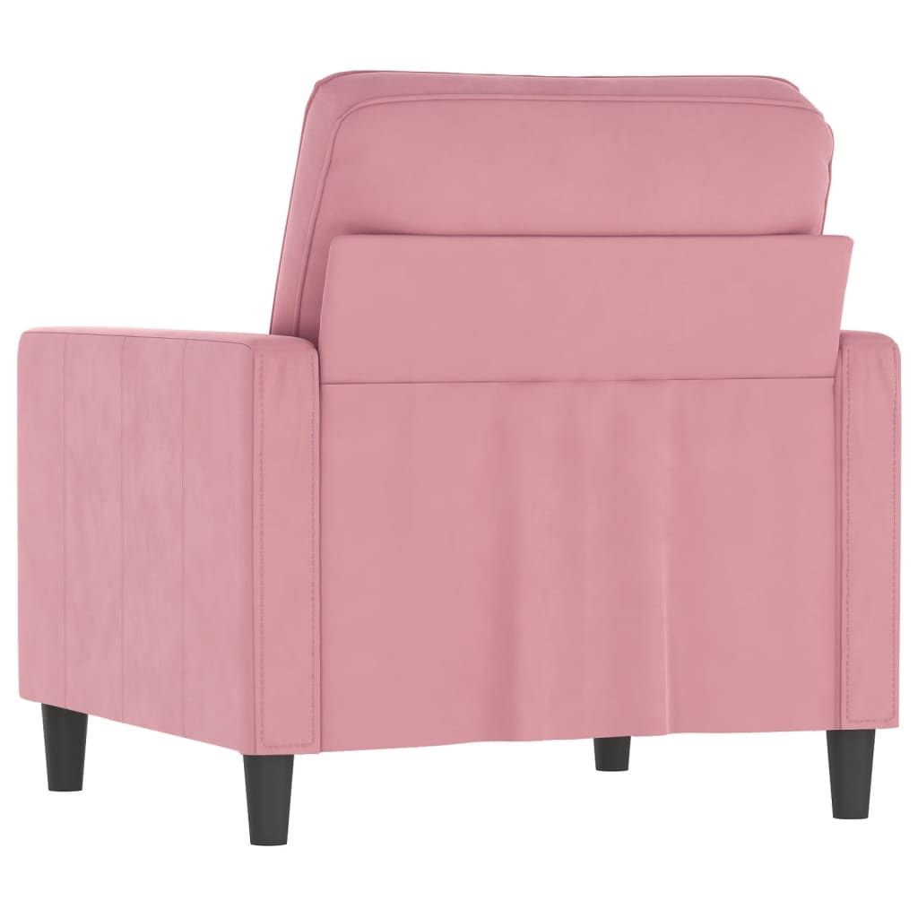 Fauteuil 60 cm fluweel roze is nu te koop bij PeponiXL, paradijselijk wonen!