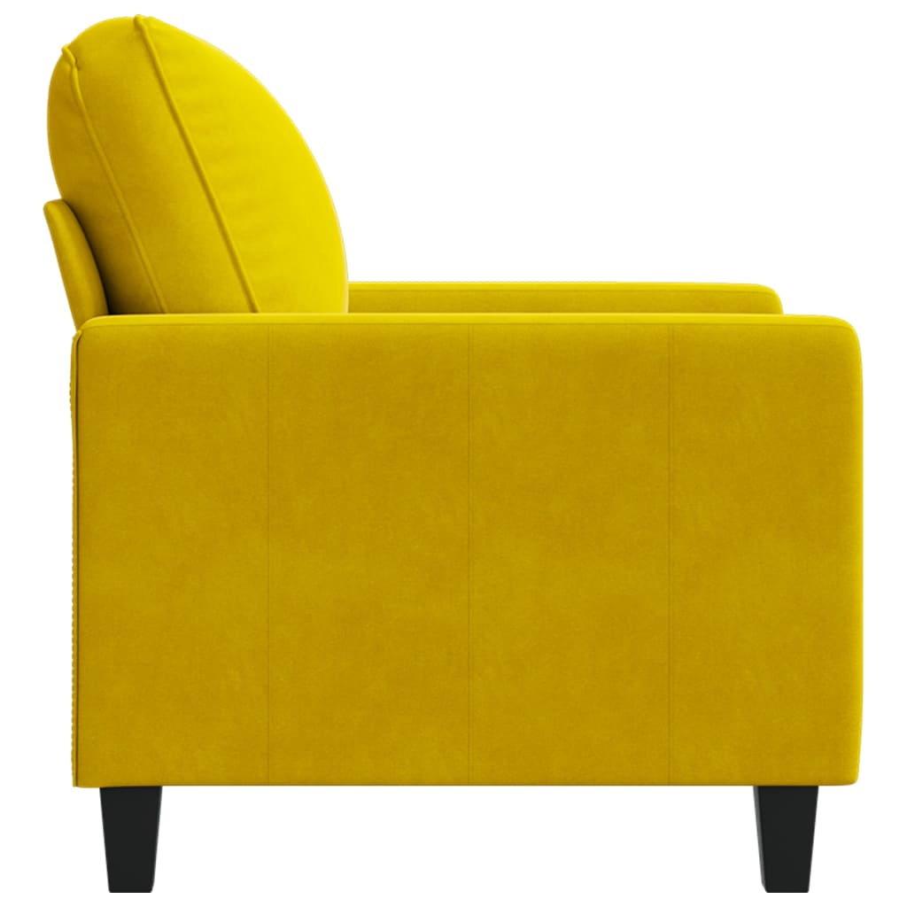 Fauteuil 60 cm fluweel geel is nu te koop bij PeponiXL, paradijselijk wonen!