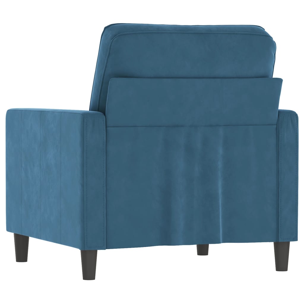 Fauteuil 60 cm fluweel blauw is nu te koop bij PeponiXL, paradijselijk wonen!