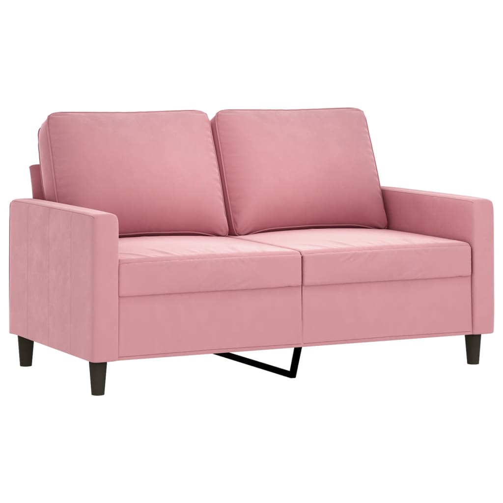 Tweezitsbank 120 cm fluweel roze is nu te koop bij PeponiXL, paradijselijk wonen!