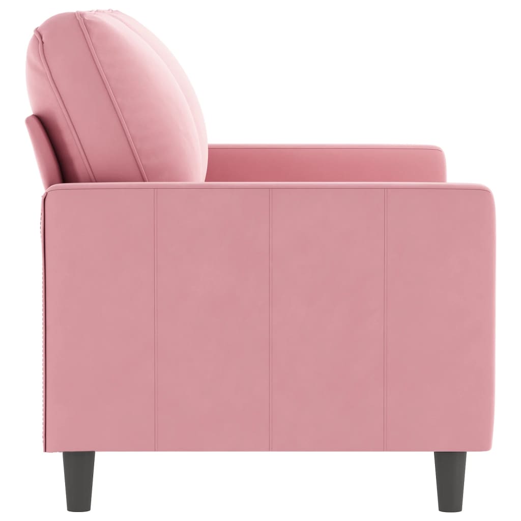 Tweezitsbank 120 cm fluweel roze is nu te koop bij PeponiXL, paradijselijk wonen!