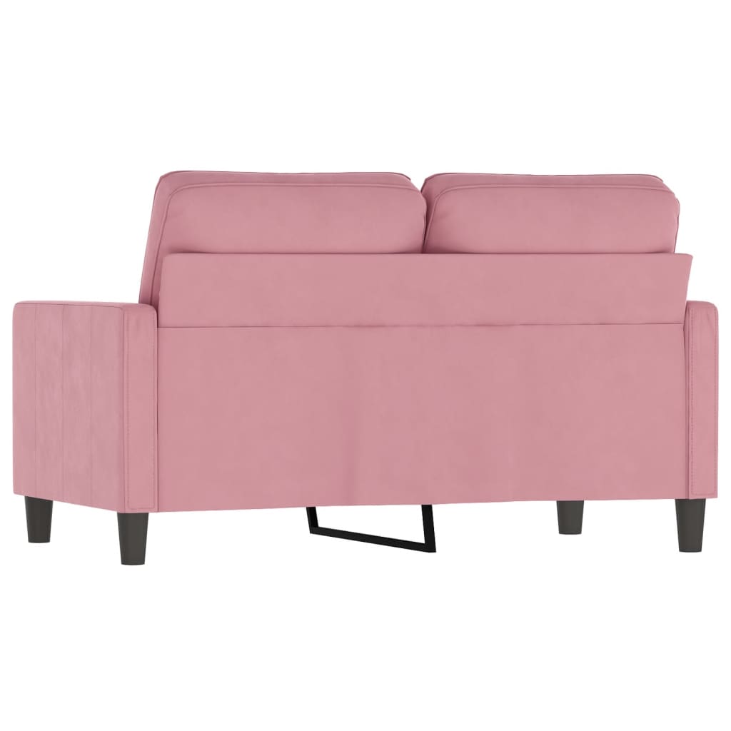 Tweezitsbank 120 cm fluweel roze is nu te koop bij PeponiXL, paradijselijk wonen!