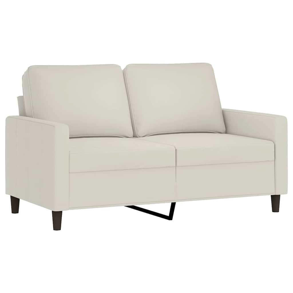 Tweezitsbank 120 cm fluweel crèmekleurig is nu te koop bij PeponiXL, paradijselijk wonen!