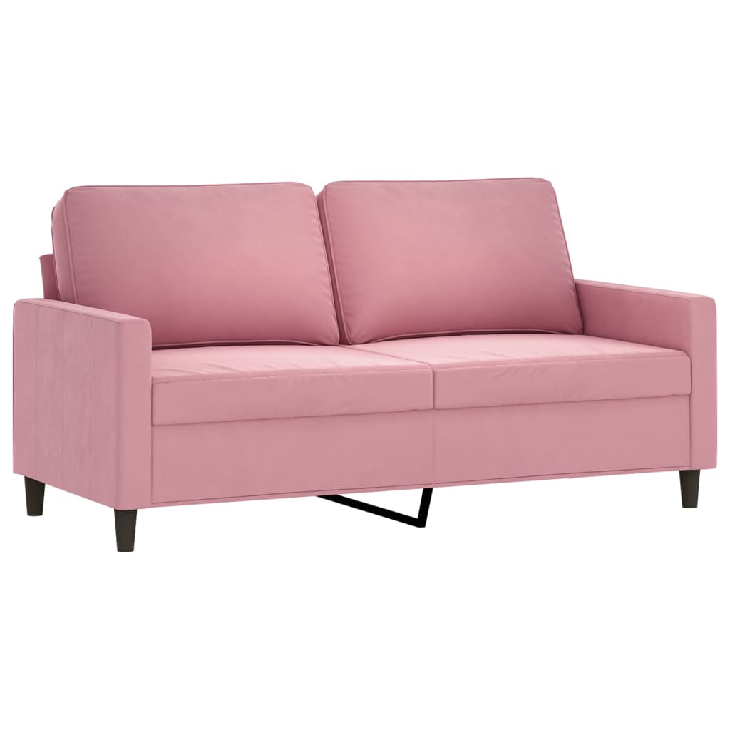 Tweezitsbank 140 cm fluweel roze is nu te koop bij PeponiXL, paradijselijk wonen!