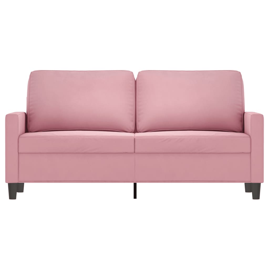Tweezitsbank 140 cm fluweel roze is nu te koop bij PeponiXL, paradijselijk wonen!