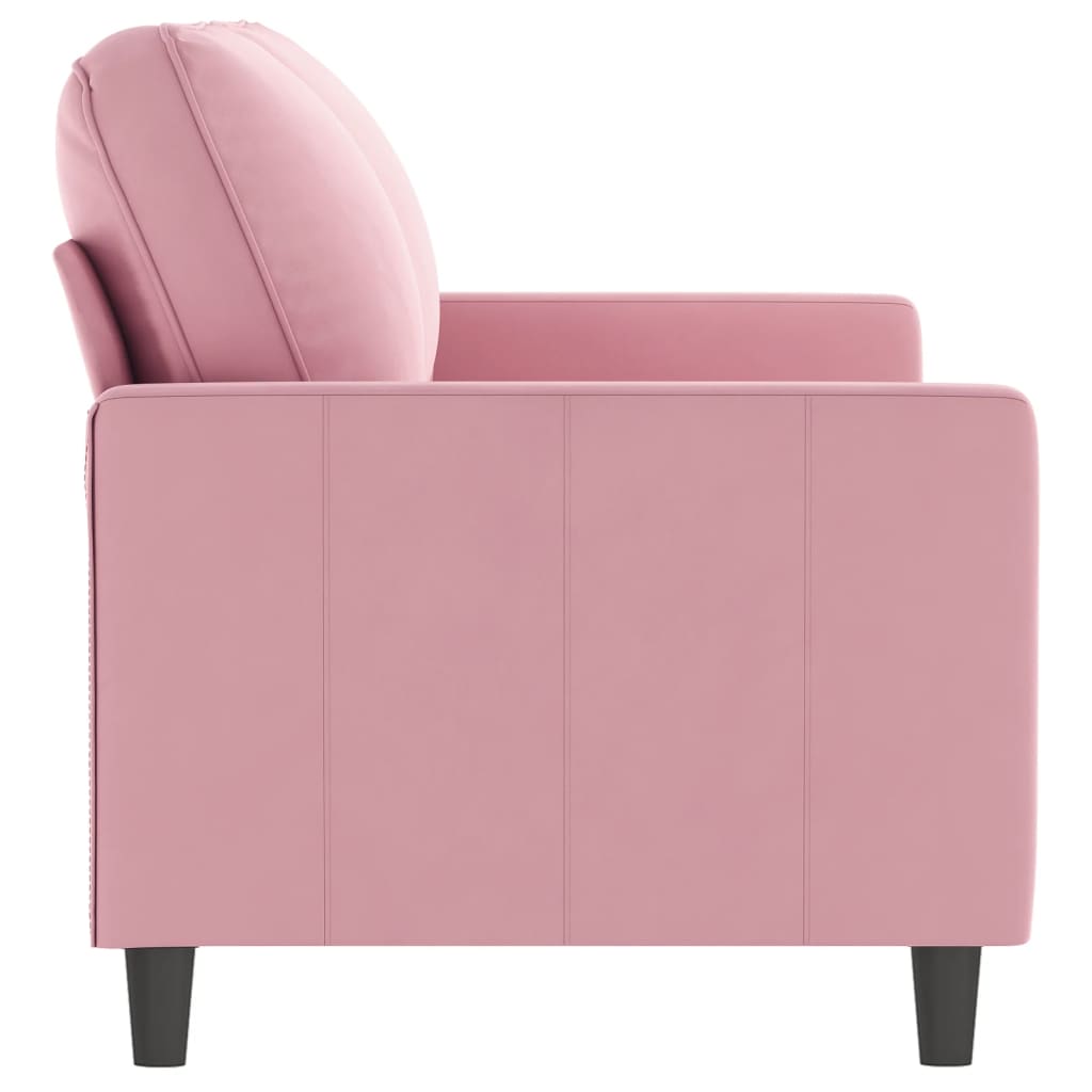 Tweezitsbank 140 cm fluweel roze is nu te koop bij PeponiXL, paradijselijk wonen!