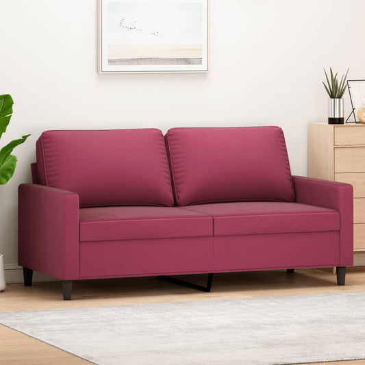 Tweezitsbank 140 cm fluweel wijnrood is nu te koop bij PeponiXL, paradijselijk wonen!