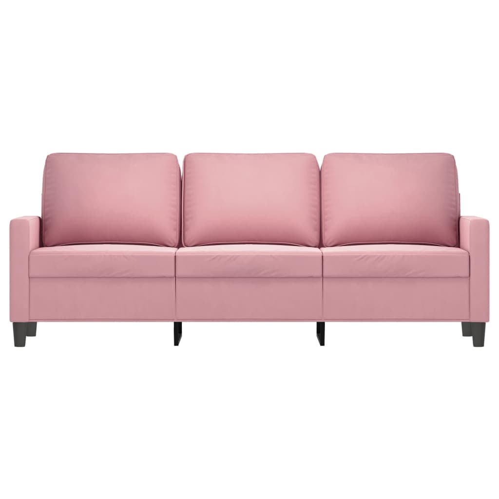 Driezitsbank 180 cm fluweel roze is nu te koop bij PeponiXL, paradijselijk wonen!