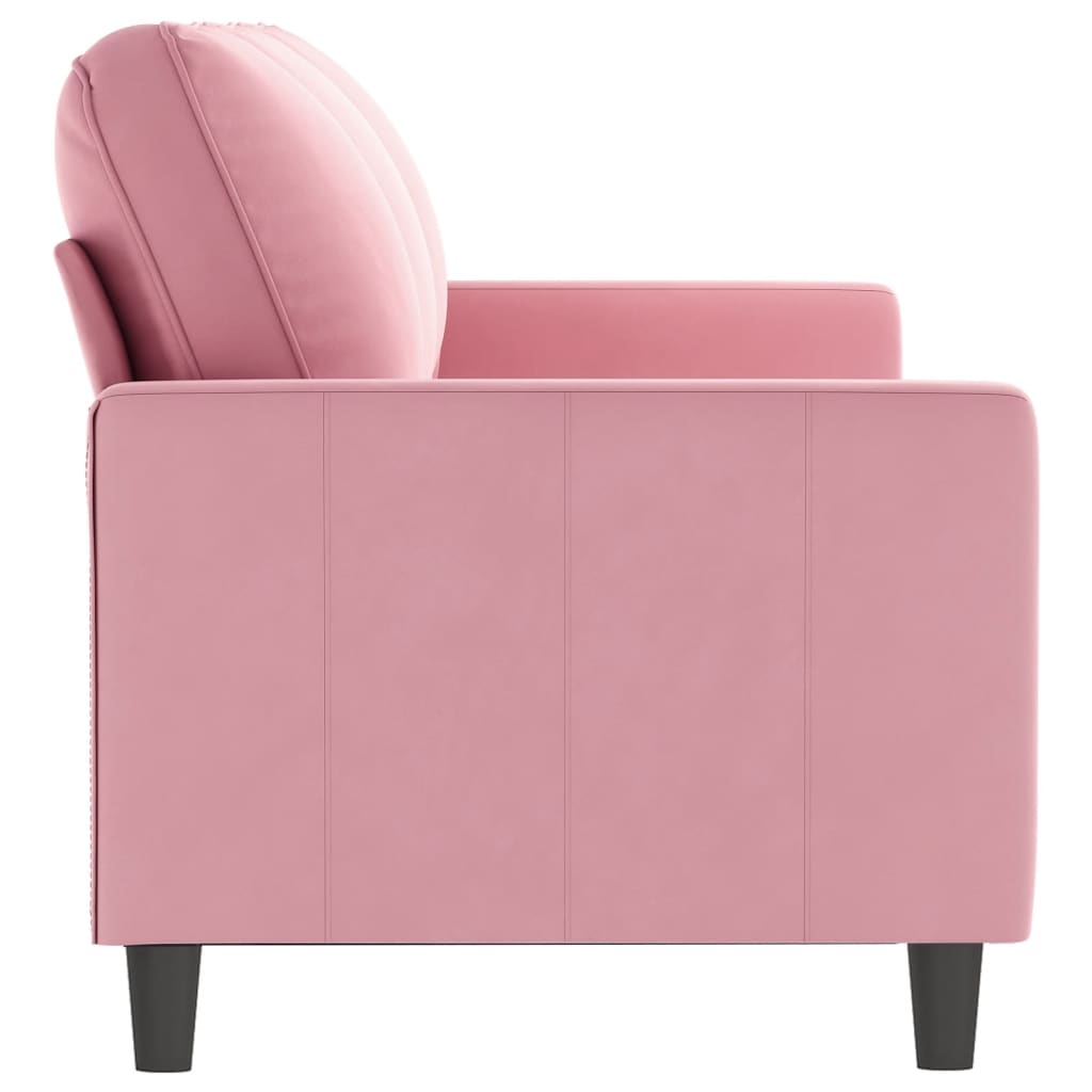 Driezitsbank 180 cm fluweel roze is nu te koop bij PeponiXL, paradijselijk wonen!