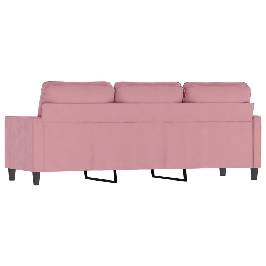 Driezitsbank 180 cm fluweel roze is nu te koop bij PeponiXL, paradijselijk wonen!