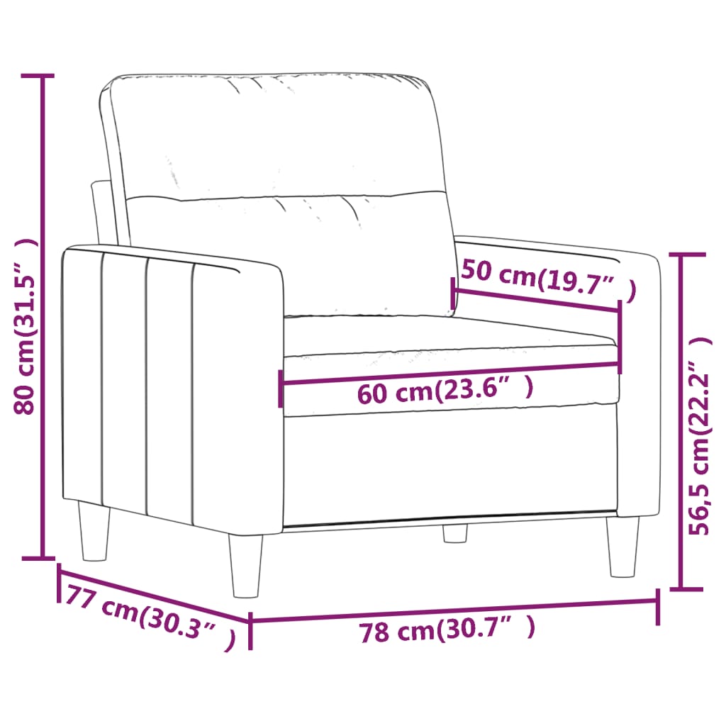 Fauteuil 60 cm stof donkergrijs is nu te koop bij PeponiXL, paradijselijk wonen!